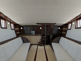 Дизайн интерьера яхты семидесяти пяти футов